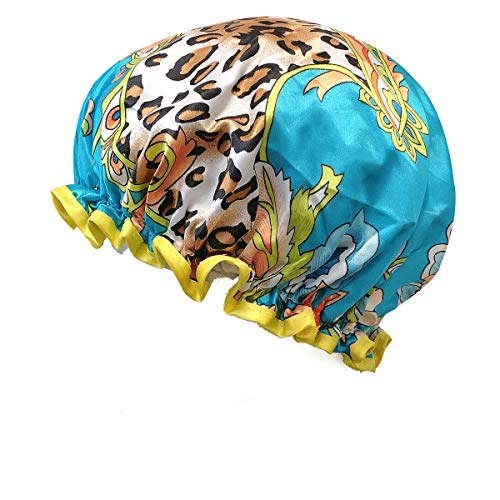allydrew Wild Side Reusable Women's Waterproof Shower Caps for Long Hair, Wild Floral - color: Wild Floral
