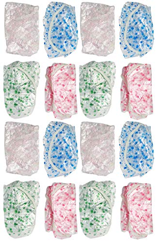 Set of 16 Black Duck Brand Polk-A-Dot Design Disposable Reusable Shower Caps - Great for Rain, Perms, Hair Treatments and More!