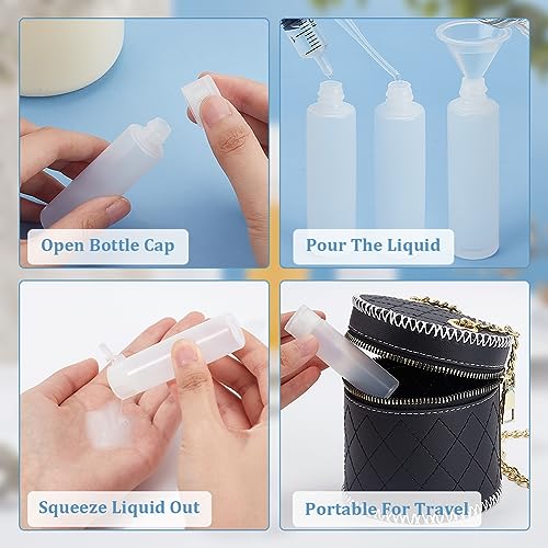 BENECREAT 10 Pack 18ml 0.6oz Small Travel Squeeze Bottles Refillable Makeup Foundation Container Travel Essentials Sample Bottles for Toiletries, Shampoo Toner Cosmetic - size: ['18 ml']