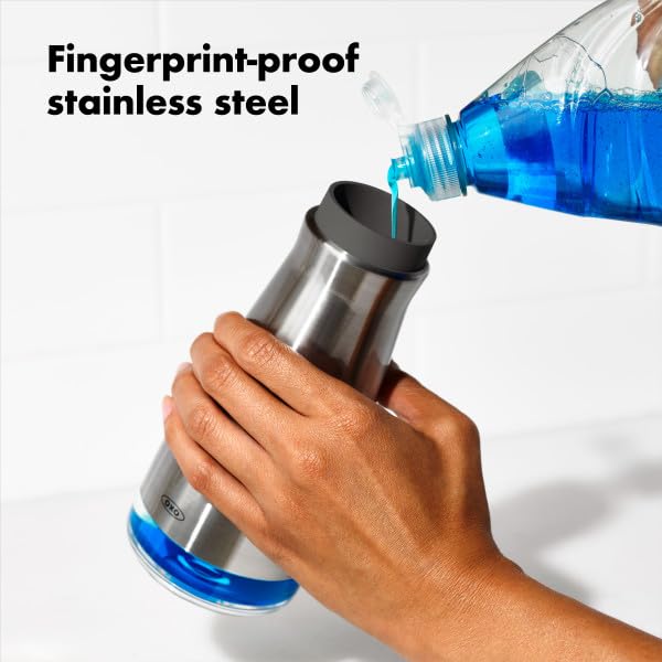 OXO Good Grips Stainless Steel Soap Dispenser, Kitchen and Bathroom Accessories - color: Stainless Steel, style: Soap Dispenser