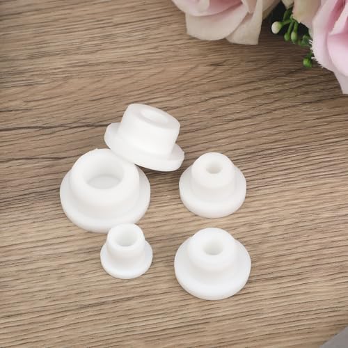 20pcs Bathtub Jet Covers, 5 Sizes Silicone Jet Tub Plugs Waterproof White Hole Cover Caps Bath Tub Inserts Reusable & Heat-Resistant
