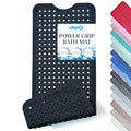 SlipX Solutions Power Grip Bathtub Safety Mat | Precision Grip Technology for Longer, Stronger, & Softer Wet Surface Protection | Solid Black 39"x16" - color: Solid Black