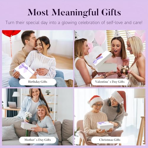 Spa Gifts for Women 13Pcs Mothers Day Gifts Happy Birthday Gift Baskets Christmas Relaxation Home Spa Kit Lavender Bath Set Self Care Package Thank You Box for Mom Her Sister Teacher Friends Purple - color: Purple