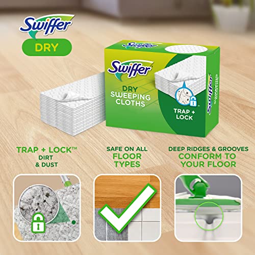 Swiffer Sweeper Dry Sweeping Pad,Multi Surface Refills for Dusters Floor Mop,with Febreze Lavender,32 Count (Pack of 4) - size: 32 Count (Pack of 4)