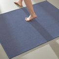 TYUU Large Bathroom Rugs Non Slip Washable Bath Rugs Super Absorbent Bathroom Rug Thin Quick Dry Low Pile Bath Mats, Denim Blue 36"x60" - color: Denim Blue01, size: 3' X 5' (Rectangular)