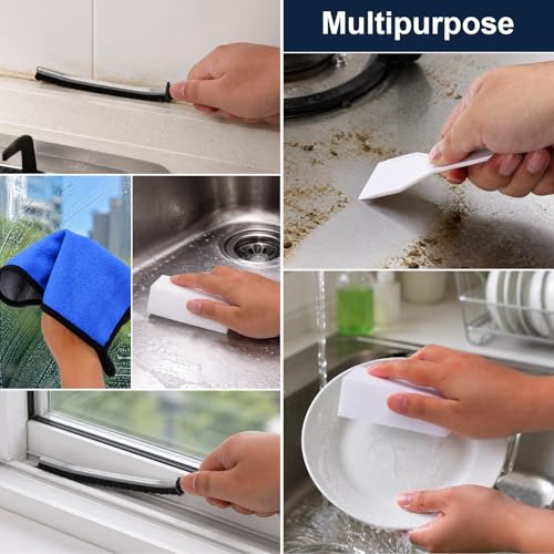 XANGNIER 10 Pcs Refrigerator Water Line Cleaning Kit,Refrigerator Drain Cleaner Tool–53.8Inch Flexible Drain Brush,Syringe,Unclog Fridge&Ice Maker Cleaner Tools for Ice Dispenser,Sink,AC Drain Line - size: 10 pcs
