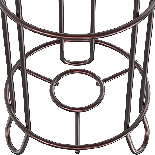 Simple Houseware Bathroom Toilet Tissue Roll Holder Stand with Cell Phone Shelf, Bronze - color: Bronze, size: Wired Shelf - 23.5''H