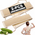 2 Pack Egyptian Loofah Back Scrubber for Shower, Natural Luffa Sponge with Handles, Exfoliating Shower Back Scrubber for Women and Men, Long Body Scrubber for Bathing - size: 1 Count (Pack of 2)