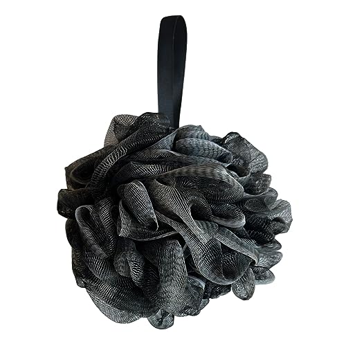 Black Bath Shower Loofah Exfoliating Body Back Scrubber Sponge for Women Men 60g (1 Pack) - style: Style 8