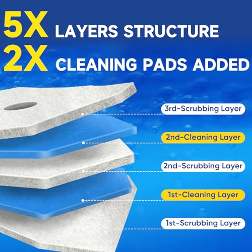 30Ct Aromative Toilet Brush Refills, Toilet Bowl Cleaner Refills, Double-Layer Cleaning Pads Added, Disposable Refill Heads for Toilet Bowl Cleaner Wands，Lemon, Blue Ocean, Lavender （Patented） - color: Lemon, Blue Ocean, Lavender (30P)