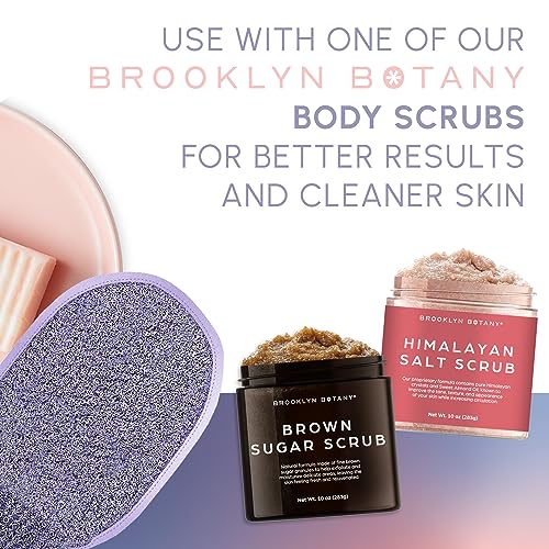 Brooklyn Botany Exfoliating Mitts for Bath and Shower – Heavy Duty Exfoliating Body Scrubber for Massage and Dead Skin Remover for Body – 2 Mitts - style: 2 Mitt