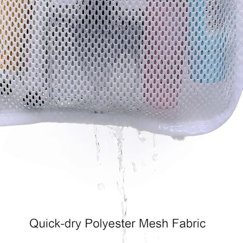 GYEUKHAM Mesh Shower Caddy Hanging Organizer with 7 Pockets and Hooks, Portable Quick Dry Bathroom Storage for College Dorm, Cruise, RV, Gym, Travel Toiletry Bag, White, 2 Pack - color: Regular-White-2 Pack