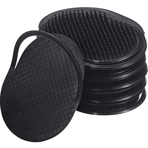 BBTO 12 Pieces Soft Portable Pocket Palm Combs Shampoo Comb Massager Hair Brushes Scalp Massager Hand Brush for Men Pets Home Office Travel | Soft rubber teeth, travel pocket size, palm grip, for hair scalp massage, pet grooming, home office daily use