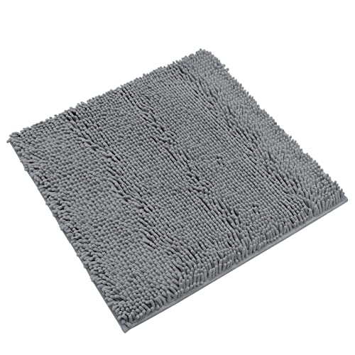 Non-Slip Bath Rug,Extra Soft Microfiber Bedroom Shag Carpet with Anti-Slip Backing,Water/Dust Absorbent Fast Dry Shower Mat,Sound Insulated Stairs Pad,Machine Washable (Darkgrey,24 x 24 Inches) - color: Darkgrey, size: 2' x 2' (Rectangular)