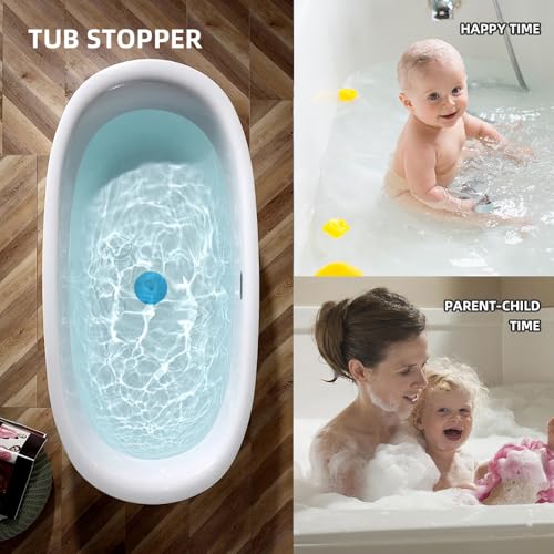 Tub Stopper 2PCS,Bathtub Drain Stopper,6 inches Bathtub Tub Drain Cover Stopper,Silicone Drain Plug,Kitchen Bathroom Hair Water Shower Stopper,Large Bathroom Laundry Accessories (Blue/Green) - color: Blue/Green