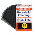 PUMIE Flexi-Scour (24 Pack) - Flexible Scrubbing Screen - Heavy Duty Scouring Pad - Abrasive Grit Cleaning Screen for Toilet Bowls, Grills, Removes Carbon, Rust, Scale, Grime - 5.5x4 in, FLEX-24 C - size: 24 Pack