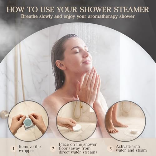 Citrus Shower Steamers Aromatherapy 6 Pack – Yuzu Citrus Shower Steamer for Energy, Relaxation & Self Care – Energizing Spa Shower Bombs for Women & Men, Individually Wrapped