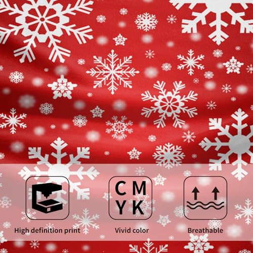 Miaoquhe Winter Snowflakes Bath Towels for Bathroom Set of 2 Winter Hand Towels 14”x28” Xmas Hand Towels for Bathroom Soft Absorbent Washcloths Towel Christmas Decorative Towel for Home Hotel Spa Gym - color: Christmas Red Snowflakes
