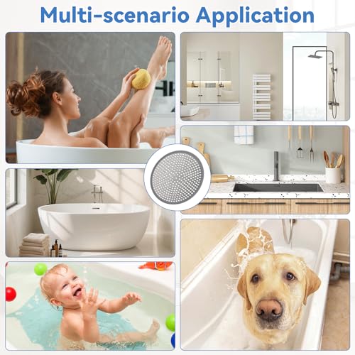 Shower Drain Hair Catcher,4.72",Hair Catcher for Bathroom Drain,Sink,Tub | Bathtub Drain Cover Protector,Easy Installation Clean,Prevents Clogged For Bath/Laundryroom/Kitchen,Drain,Sink,Bathtub - size: Round 4.72 inch