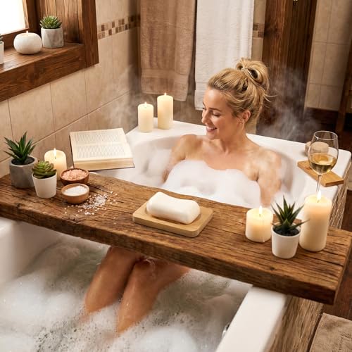 3Pcs Shower Steamer Tray Bamboo Soap Holder,Wooden Soap Dishes, Natural Bamboo Soaps Dish for Bathroom Accessories