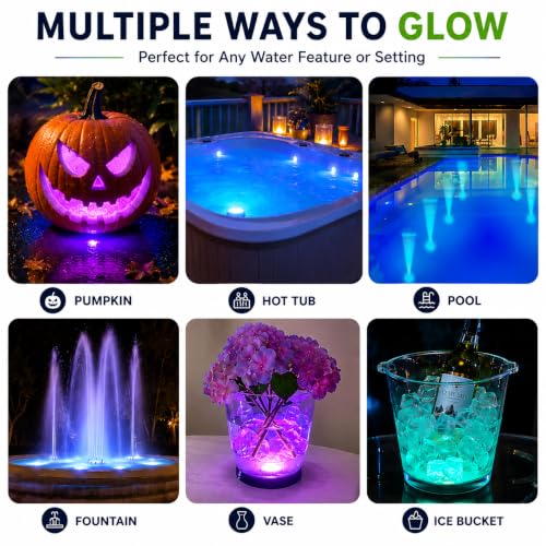 Underwater Remote Controlled LED Color Changing Light for Bathtub or spa - Battery Operated - Size 2.75 in.