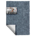 Hearth & Harbor Bathroom Rugs, Chenille Bath Mat - Machine Washable Bath Mats for Bathroom Non-Slip Backing Rubber, Quick Dry Bathroom Mat, 24 x 36 - Stone Blue - color: Stone Blue, style: 24 x 36