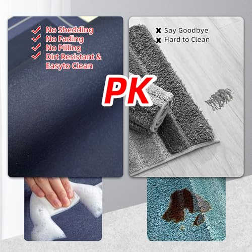 Mordem Diatomaceous Earth Bath Mat Super Absorbent Quick Dry Bath Mat, Bathroom Rugs Non Slip Washable, Thin Blue Bathroom Floor Mats-Shower Rug for in Front of Bathtub Shower, Easy Care,19.6"x31.5" - color: Blue, size: 19.6"x31.5"