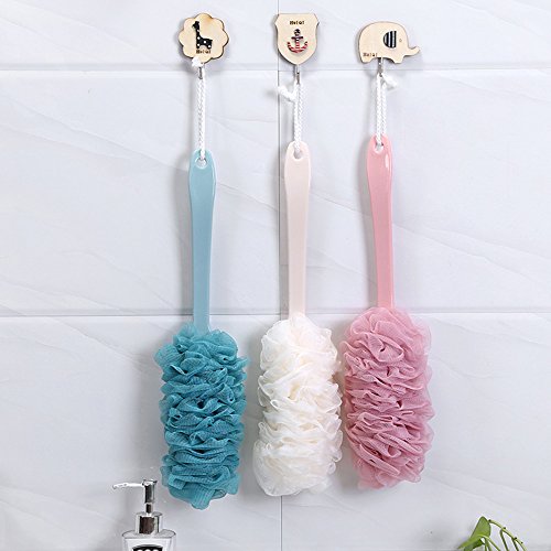 Back Scrubber for Shower, Loofah Long Handle Bath Body Brush, Soft Nylon Mesh Sponge On a Stick for Shower Men Women Kids Elderly, Exfoliating Scrub Cleaning Luffa for All Kinds of Skin(Pink) - color: Pink
