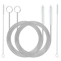 2 Pack 61 inch Long Flexible Drain Cleaning Brush and 2 PCS 7-inch Straw Brush, Suitable for Cleaning Feeding Tubes