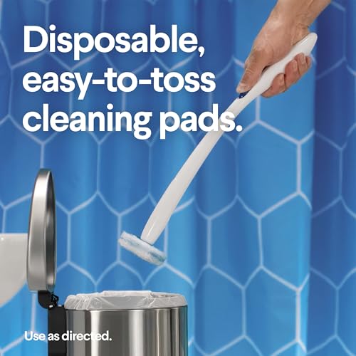 CLOROX ToiletWand Disposable Toilet Cleaning System, Spring Cleaning Essential, ToiletWand, Storage Caddy, and 16 Disinfecting-ToiletWand Scrubbing Pad Refills (Pack of 6) - size: 16 Count (Pack of 6)