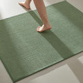 TYUU Large Bathroom Rugs Non Slip Washable Bath Rugs Super Absorbent Bathroom Rug Thin Quick Dry Low Pile Bath Mats, Sage Green 36"x48" - color: Sage Green, size: 3' X 4' (Rectangular)
