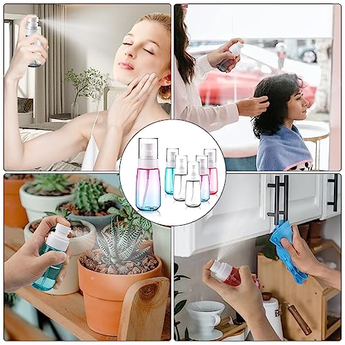 Cosywell Travel Spray Bottle TSA Approved 2oz 60ml 6 Pack Leak Proof Travel Spray Bottle Empty Small Spray Bottles for Perfume Essential Oils Toners Rose Water Cosmetics (6PCS-2PinkBlue2Clear) - color: 6 Pink×2+Blue×2+Clear×2, size: 2 oz