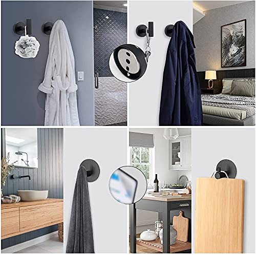 NearMoon Bathroom Hardware Set SUS 304 Thicken Stainless Steel-Towel Bar Set Include 16" Towel Rod, Toilet Paper Holder, Multifunctional Hooks Bathroom Accessories (Matte Black, 5 Pcs) - color: Matte Black