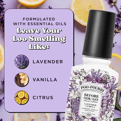 Poo~Pourri Lavender Vanilla, Lavender + Vanilla + Citrus, Before-You-Go Toilet Spray, 2 Oz - size: 2 Fl Oz (Pack of 1)