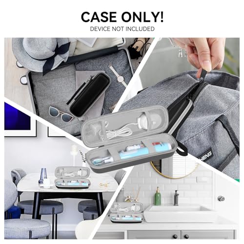 Toothbrush Travel Case for Oral-B/Oral-B Pro 1000 1500 5000 7000 7500 6000 9600/ Phlips Sonicare 4100 5100 1100 6100 5300 Electric Toothbrush, Portable Hard Protective Storage Bag (Black) - color: Black