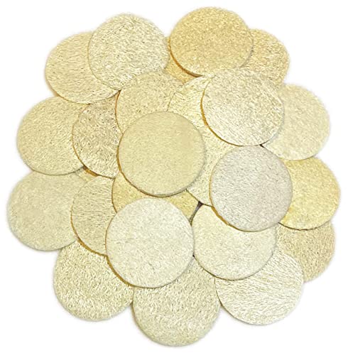 36 Pack Natural Loofah Sponge Exfoliating Face Pads - Facial Body Scrubbers Pad - When Bath Shower and Spa - Loofa Sponges Brush Scrub - Bulk Loofahs Scrubber - Cleansing Skin for Women and Men - size: 1 Count (Pack of 36)