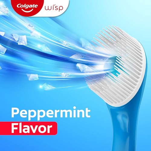 Colgate Max Fresh Wisp Disposable Mini Travel Toothbrushes, Peppermint, 24 Count (Pack of 4)