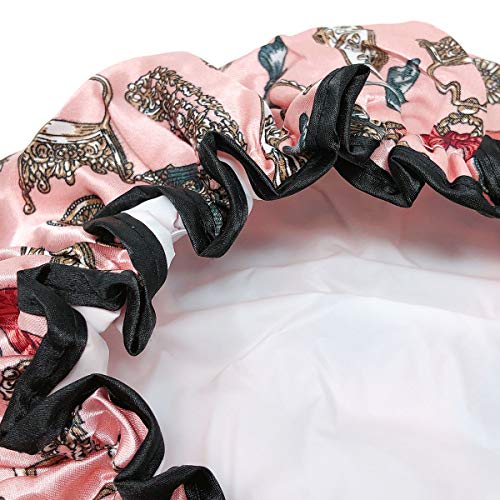 allydrew Wild Side Reusable Women's Waterproof Shower Caps for Long Hair, Pink Keychains - color: Pink Keychains