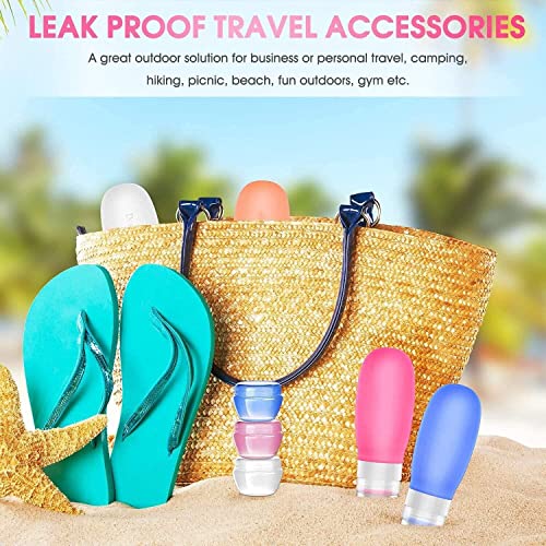 17 Pack Travel Bottles, TSA Carry On Containers, 3oz Leak Proof Travel Accessories Toiletries,Travel Shampoo And Conditioner Bottles, Travel Essentials, Squeezable Silicone Lotion Liquids Tubes - color: blue-17 Pack