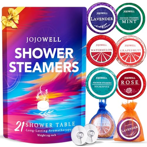 Shower Steamers Aromatherapy - 21Pcs Birthday Gifts for Women, Mom, Wife, Her, Best Friend, Daughter, Sister, Teens & Girlfriend, Self Care with Natural Essential Oils Relaxation Home SPA Gift Set