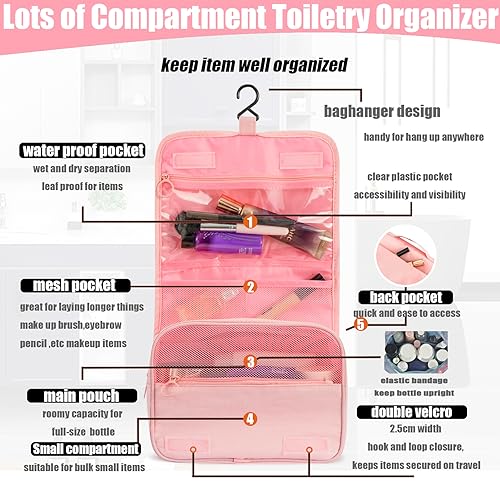 L&FY Multifunction Portable Travel Toiletry Bag Cosmetic Makeup Pouch Toiletry Case Wash Organizer - color: Canvas Navy, size: Compact Size