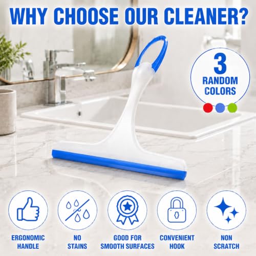 Shower Squeegee for Glass Doors, 3pcs Bathroom Squeegee for Shower Cleaner Squeegee, Window Cleaning Squeegee Glass Shower Door for Car Window Wiper Mirror Windshield - color: 3pcs-blue/Green/Red