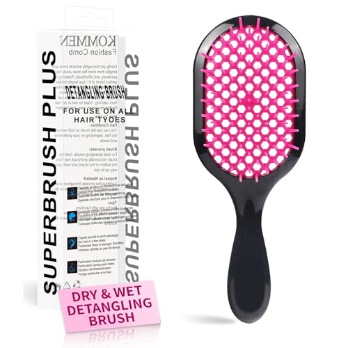 Detangling Brush,1 Pack Detangler Brush, Gentle & Effective Detangling on Wet or Dry Fragile Hair Types,Ultra-light, Detangling Brsuh ventilated and antistatic hairbrush (Wine Red) - color: Wine Red