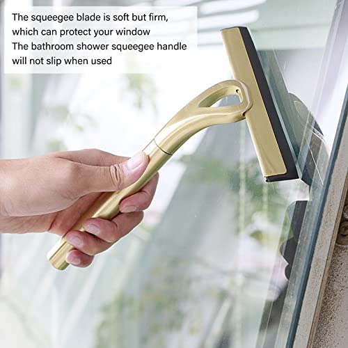 Stainless Steel Window Squeegee, Multi-Purpose Shower Squeegee | Streak-Free Cleaning Tool for Bathroom Mirrors, Shower Doors, Car Windows, Tile, and Marble