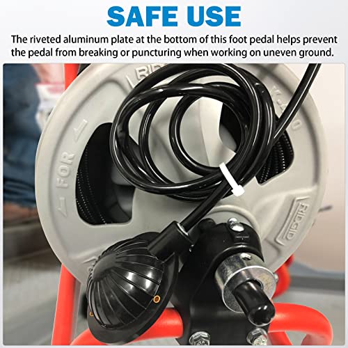 Air Foot Pedal, FEITON Air Foot Pedal Switch for Air- activated Drain Cleaning Machines, with 8' Long Hose for Ridgid K-400, K-380, K-3800, K750, K-7500, General, Spartan, Electric Eel, Trojan - color: Air Foot Pedal