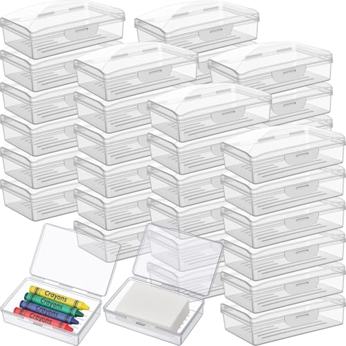 Reallnaive 36 Pcs Travel Soap Container Portable Plastic Soap Boxes Bulk with Lid Homeless Donations Bulk Gym Shower Tour Groups Hotel Outdoor Camping (Clear) - color: Clear