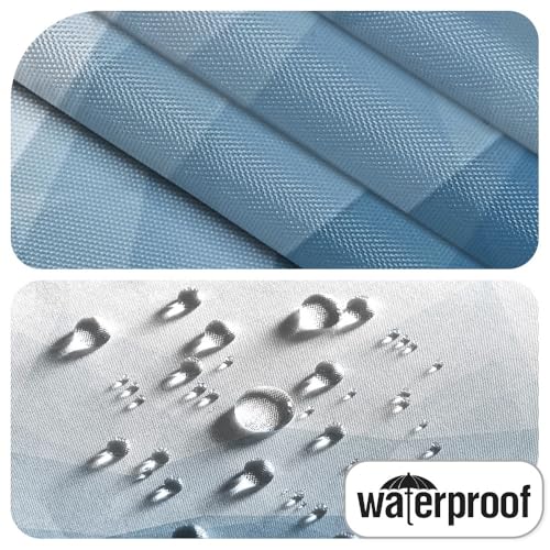 48x72inch Navy Blue Ombre Geometric Shower Curtain Abstract Mountain Peak Abstract Art Texture Blue Gradient Color Casual Style Modern Home Decoration Bathroom Stall Bathtubs Curtain with Hooks - color: Blue Ombre, size: 48"W x 72"L (Pack of 1)
