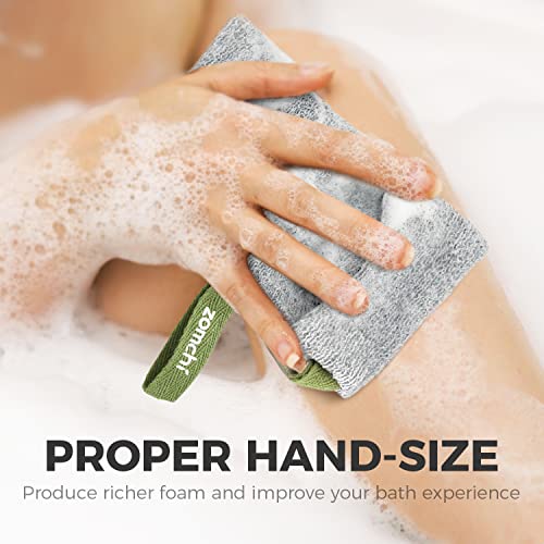 ZOMCHI Soap Saver Bags for Bar Soap, 2 Pack, Gentle Texture Grey | Nylon Mesh Helps Create Rich Lather, Hanging Loop, Quick Drying Design, Roomy Pouch For Bath And Shower Routines - style: Gentle Exfoliating