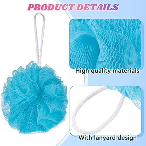Chengu 20 Pack Mini Loofah Bath Sponge 20g Portable Travel Size Shower Sponge with Hanging Loop 4 Inch Bulk Mesh Puff for Kids Men Women Exfoliating Scrubber Pouf