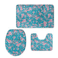 Cherry Blossom Bathroom Rug Set, Bath Rug +Bathroom Rug + Toilet Seat Cover, Super Soft Microfiber Water Absorbent & Non-Slip Bathroom Rugs with PVC Point Rubber Backing, Machine Washable - color: Cherry Blossom2